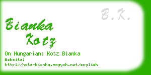 bianka kotz business card